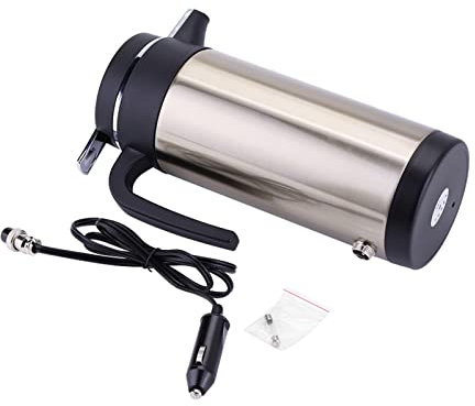 ANKROYU Tragbarer Auto Wasserkocher, 850 Ml, Elektrischer Wasserkocher Für Unterwegs, 24 V Zigarettenanzünder Wärmflasche Mit Zigarettenanzünder Buchse, Wärmflasche Für Tee Und Kaffee