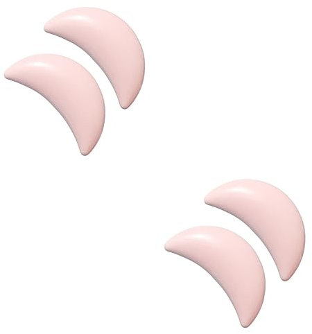 Angoily 4pcs Adorable Handle Creative Pull Bar Delicate Knobs Ceramic Handle Knob for Drawer Cabinet Furniture Door Moon Design for Bathroom Cabinet and Drawer Pull