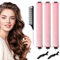 WuGU Boccoli Capelli Senza Calore, 3 pezzi Heatless Curler, Arricciatori per la notte, Bacchette Flessibili con Ganci e Clip, Bigodino Morbidi per Capelli Curler Per Capelli Medi Lunghi Dormire(Rosa)