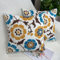 GYISANA Paquete de 2 Bordado Decorativo Funda de Almohada, Amarillo Floral Lienzo de agoldón Fundas de colchón Grueso Bordado Patrón Funda de Almohada 45x45cm