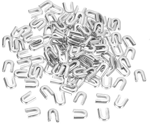 PATIKIL 120pz 6mm 1/4 Spirale Stecca Cucire Punte per Acciaio Inox Spirale Corsetto Stecca Punta Coperture Estremità Tappo per Costume Sposa Abito