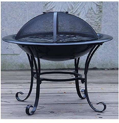 NOALED Feuerstelle für draußen, Außenfeuer, großes Lagerfeuer, Holzofen, Terrassenkohlegrill, Feuerstelle für Außengrill, Holzkohlegrill ohne Rauch, mit Funkenschutz