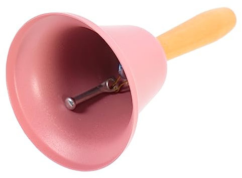 Yardenfun Weihnachtlicher Handglocke Metall Mit Holzgriff Durchmesser Als Dekoration Oder Serviceglocke Für Festliche Anlässe Und Weihnachten