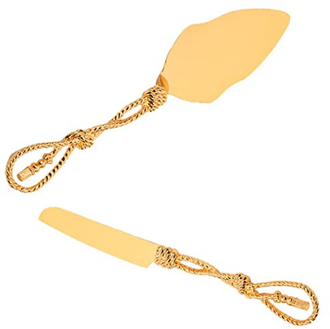 SHOWERORO 1set Per Torte Con Paletta Strumento Per Taglio Torte Utensile Da Cucina Per Feste e Matrimonio Design Ergonomico e Facile Da Usare Per Dessert e