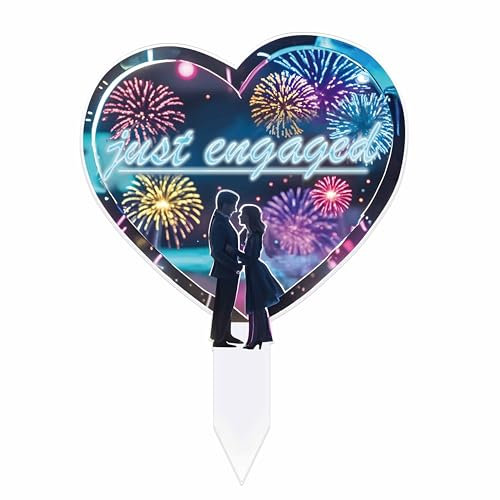 Engagement Cake Topper Engaged Cake Topper She Said Yes Cake Topper Engaged Sign Engagement Party Decorations Just Engaged Decorations Engagement Decorations