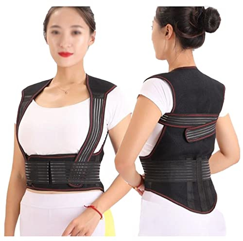 OAQZGBVK Posture Corrector for Women and Men Self-Heating Vest Back Brace Lumbar Support Belt Adjustable Waist Support Straps for Lifting Back Pain Sciatica (Size : X-Large) (Medium) (Large)