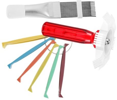 MOBUTOFU 1ensemble Outil De Nettoyage Pour Condenseur De Climatisation Ensemble Peigne à Ailettes Et Brosse Pour Améliorer Efficacité Énergétique Des Climatisateurs