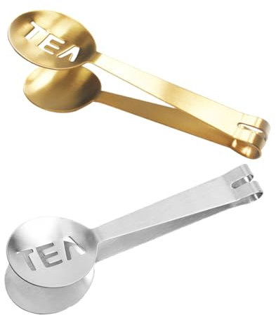 HOLIDYOYO 2pcs Efficient Tea Handling Stainless Steel Clip Strainer Holder for Loose Leaf Tea