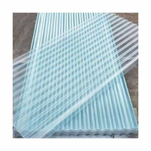 5 PCS Clear Polycarbonate Roofing Sheet 3ft wide Splicable Corrugated Plastic Greenhouse Polycarbonate Panels Roof Daylighting Panels Replacement Shed Panel, for patios, partitions, awnings(1.5M/4.92F