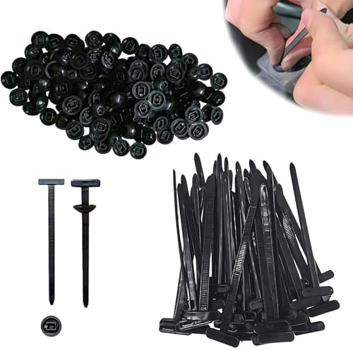100 Stück Kabelbinder-Verschluss Für Reparaturen, Wiederverwendbare Kabelbinder Clips, UV-beständige Nylon Cable Ties Schnalle für Auto, Haushalt, Reparatur & Maschinen Tie Buckle