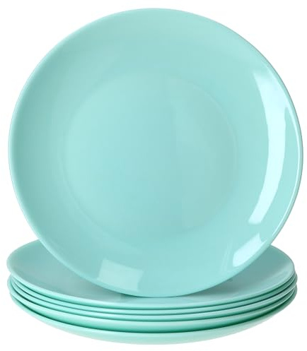 MamboCat 6er Set Mint Kuchenteller aus Glas I Ø 19 cm I kleine Teller für Kuchen, Dessert, Vorspeisen & Snacks | Für Frühstück, Mittag, Kaffee & Abendbrot