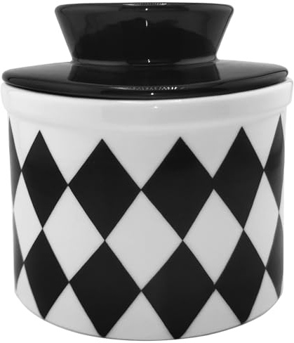 Orkim Beurrier en céramique Le Creuset pour comptoir avec réservoir d'eau, support à beurre à laisser sur le comptoir, bol de rangement pour beurrier frais