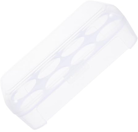 VILLCASE Caja De Almacenamiento Para Huevos 8 Compartimentos, Plástico Pp Duradero Blanco Cierre Seguro, Porta Huevos Compacto Para Frigorífico, Camping y Picnic Portátil