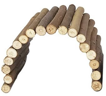 KOMUNJ Hamster-Holzbrücke, Flexibel Nagerbrücke Meerschweinchen, Käfig-Dekoration Mäuse Ratten Nagetiere Spielzeug