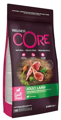 Wellness CORE Lamb 1,5 kg, Lamm – Hundefutter Trocken | für Hunde kleiner Rassen, getreidefrei, natürlich, hypoallergen, proteinreich,unterstützt eine gesunde Verdauung