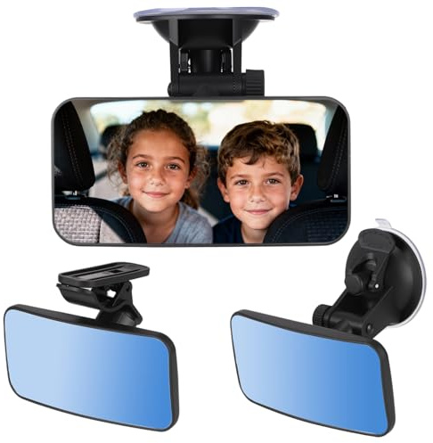 Itoyx Autositzspiegel mit Clips und Saugnapf, Spiegel Auto Rückbank | 5.1 x 2.6 in Rückspiegel für kleine Mitfahrer, bruchsicher, breiter Blickwinkel mit verstellbarem Winkel
