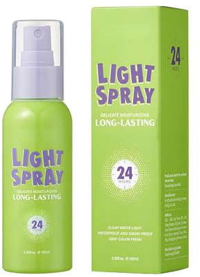 Spray Fixateur Hydratant et Lumineux, Light Reflecting Spray Fixateur, Pour un Teint Frais et Éclatant Toute la Journée, Fixe le Maquillag Sans Sécher la Peau, Résistant à l'Eau et à la Transpiration
