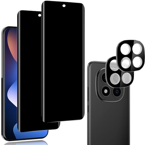 IBETEK Vetro Temperato per Xiaomi Redmi Note 15 5G, Privacy Pellicola Protettiva Anti Spy Salvaschermo 3D Schermo e Pellicola Fotocamera Lente Protezione (2 + 2 Pezzi)