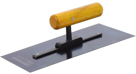 INOOMP Cazzuola con Manico in Legno per Edilizia Resistente a Danni con Lama in Acciaio per Rasatura e Riempimento Fessure, Attrezzo Professionale per Finitura Muratura