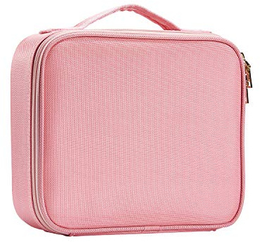 Joligrace Makeup Bag Cosmetic Case Vanity Travel Beauty Box Make Up Train Case Hairdressing Tools Organiser with Adjustable Compartment Oxford Fabric