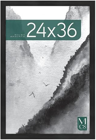 MCS Museum Poster Frame, Onyx, 24 x 36 in, Single