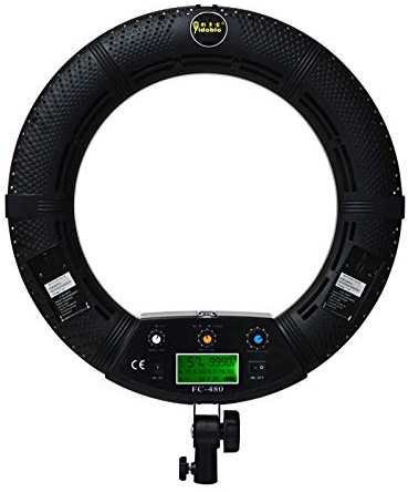 18Zoll LED Ringlicht mit Remote Kit Dimmable RGBW Farben Foto Studio Video Portrait Film Selfie YouTube Fotografie Beleuchtung Set mit Telefon,Kamerahalter,Make-upspiegel,Stand-und Reisetasche