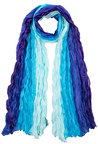 Japanwelt Seiden-Schal für Damen, bunt & elegant, aus 100% Seide, Stola Frauen Woman Seidentuch Schultertuch leichter Damenschal, Schals & Tücher, Herbst Winter Sommer, Halstuch Crash-Schal Tuch