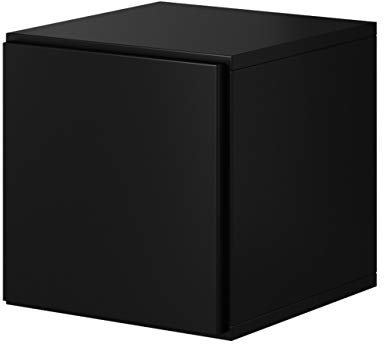 Mirjan24 Hängeschrank Robin R05, Schrank für Wohnzimmer, Farbauswahl, Wandschrank, Griffloses Öffnen, Schrank (Schwarz)