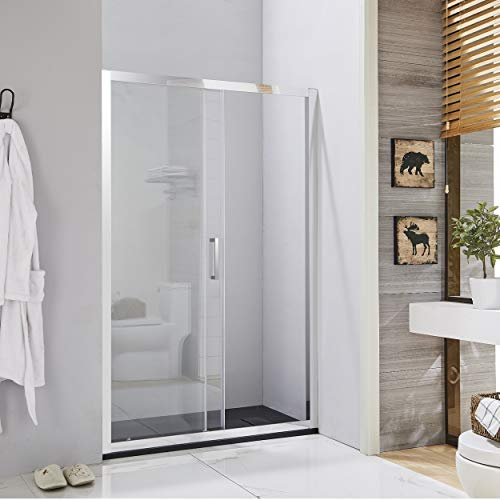 Box doccia porta scorrevole per nicchia profilo cromato altezza 195 cristallo 6mm anticalcare (90 cm)