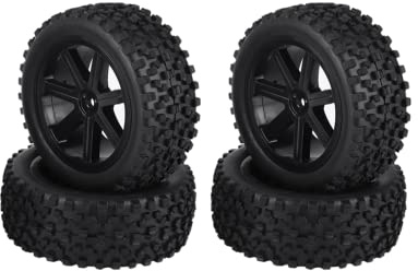 VGEBY1 4pcs Gummireifen, 1/10 RC Rad Fahrzeug Reifen Buggy Kettenauto auf Straßenrennen Autoreifen Laufen