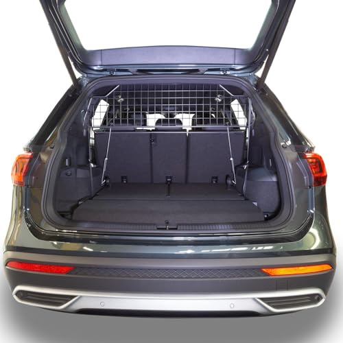 Travall Hundegitter für SEAT Tarraco 2018+, fahrzeugspezifisches Trenngitter für den Kofferraum aus Stahl, passgenau für sicheren Hundetransport