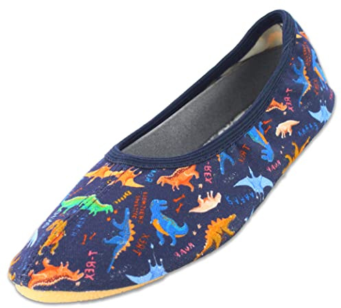 Beck Jungen Dinosaurier Slipper, Dunkelblau, 25 EU