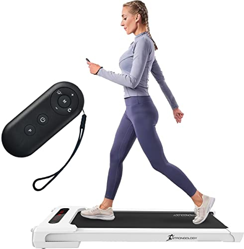 Strongology MOTIONIC Treadmill Home & Office 560W Adjustable Speed Ultra-Flat Ultra-Quiet with Bluetooth, LED Display & Remote Control