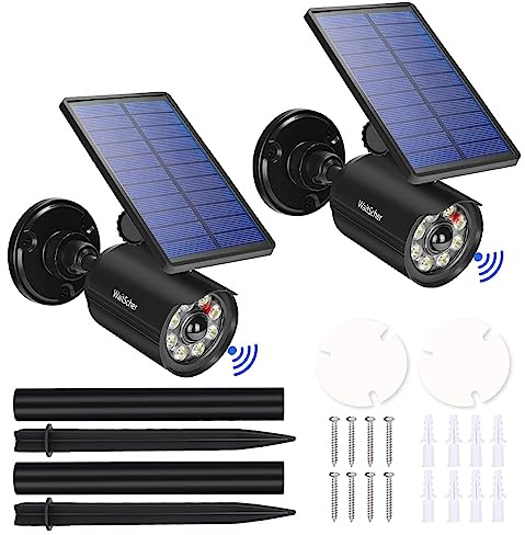 WaitScher Solar Motion Lights Outdoor Spotlight Sensor Lights IP67 Waterproof 3600mAh Security Light for Front Door,Garage, Driveway, Yard, Deck(2pack)