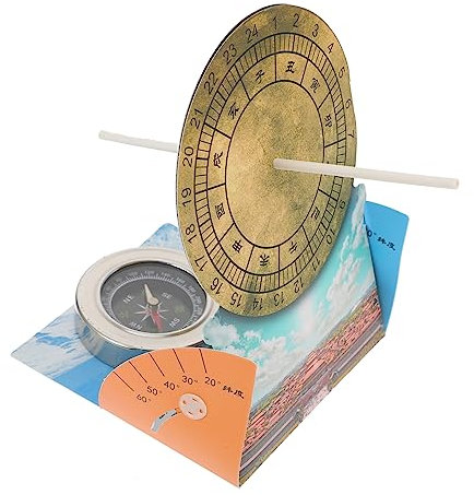 DECHOUS 1 Set Produzione Di Tecnologia Astronomica Meridiana Di Sussidio Didattico Orologio Solare Giocattoli Di Scienze Fisiche Modello Di Meridiana Solare Fai Da Te Alunni Carta Gizmo