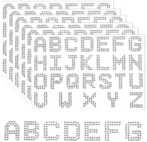 156 Stück Glitzer Buchstaben Sticker, 6 Blattstrass Buchstaben Selbstklebend Diamant-Buchstabenaufkleber Bling-Buchstabenaufkleber für DIY Kunsthandwerk Kleidungsdekoration (Silber)