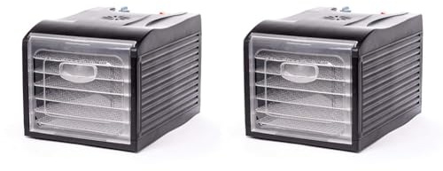 SousVideTools 6 Tray Food Dehydrator, Removable and Dishwasher Safe Stainless Steel Trays, Commercial Grade Dehydrator Machine, Great for Drying Fruit, Meat and Vegetables, (SVT-12003) (Pack of 2)