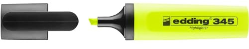 Edding Textmarker 345 Gelb, abgeschrägte Spitze, 2-5 mm, 10 Stück