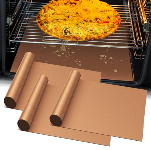 3 Pack Heavy Duty Oven Cover - 23.6x 15.7 Non-Stick Reusable Liner for Electric, Gas, Toaster Ovens, BBQ - BPA & PFOA Free