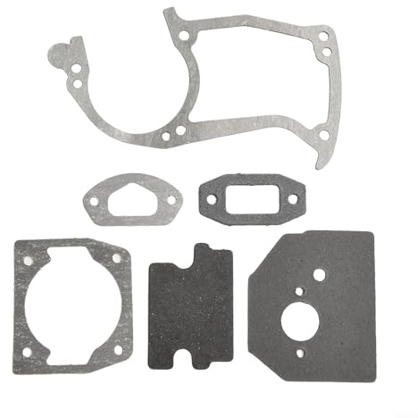 Sileduove Juego de juntas de motosierra de accesorios para herramientas eléctricas de jardín, para modelos de 45 cc, 52 cc, 58 cc, material de fibra de papel, ajuste exacto, mejora del rendimiento