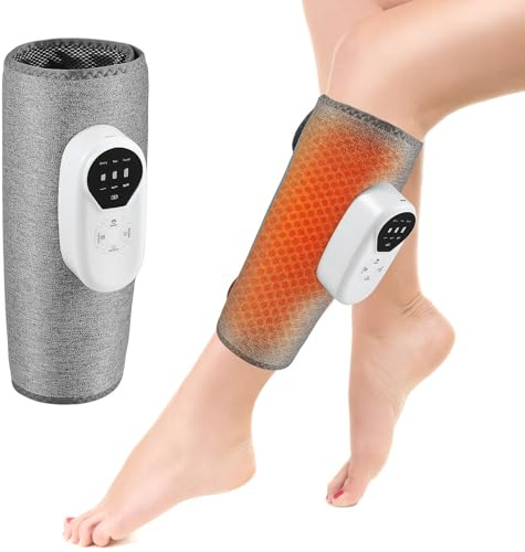 1 Pièce Appareil Massage Mollet sans Fil avec Fonction Chauffante und 3 Modes de Massage, Appareil Circulation Sanguine pour Jambes Soulager Douleur des Jambes, massage de Mollet Rechargeable