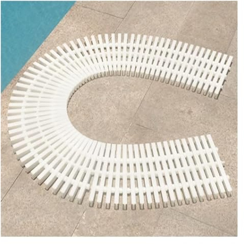 MMDXDLX Modulo Rejilla Transversal Rejilla de desbordamiento de canaletas, Rejilla de Drenaje de Salida de plástico for el Mantenimiento de su alcantarillado(25x100cm)