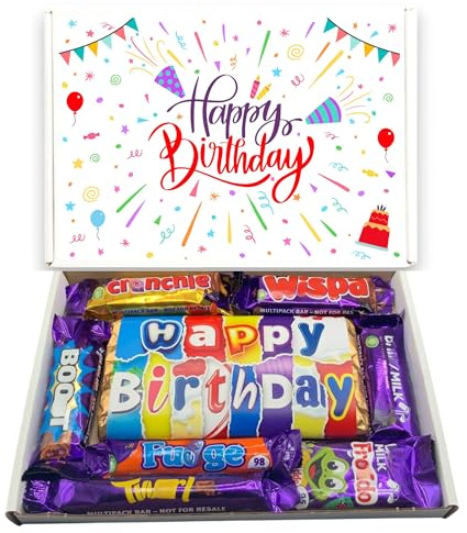Happy Birthday Chocolate Hamper, Chocolate Gift, Sweet Treat Gift Box, Letterbox Friendly, Perfect Present, Gift for Birthday