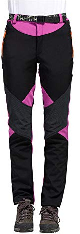 Pantalon Softshell doublé en polaire pour femme, pantalon de randonnée, de ski, de plein air, imperméable, pour la marche et le snowboard, violet, M