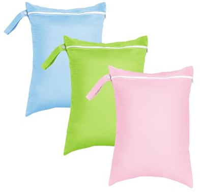 3 Impermeabile Riutilizzabile Borsa Bagnata E Asciutta Per Pannolini Stoffa Bambini Vestiti Da Palestra Borse Viaggio Lavabili Costumi Bagno Piscina Spiaggia Viaggi