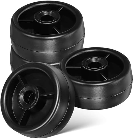 Mikinona 4 piezas Rodillos de Polea para Aparatos de Gimnasia de Ruedas de Plástico Resistentes para Máquinas de Ejercicio Compatibles con Cintas y Bicicletas Estáticas Casa