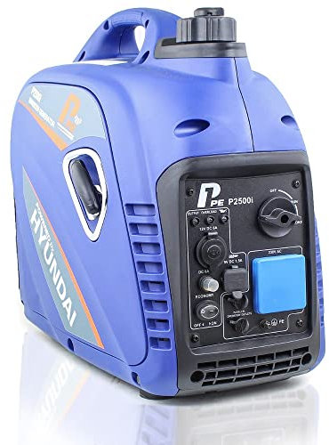 P1pe 2200W Portable Petrol Inverter Generator, 98cc Engine, 2.2kW, Silent Generator, 230v Socket, 12v DC, 5v USB, Compact, Portable