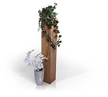 moebel-eins Blumensäule Fichte massiv Dekosäule Holzsäule Säule Landhaus Design, eichefarbig, 19x19 cm, 100 cm