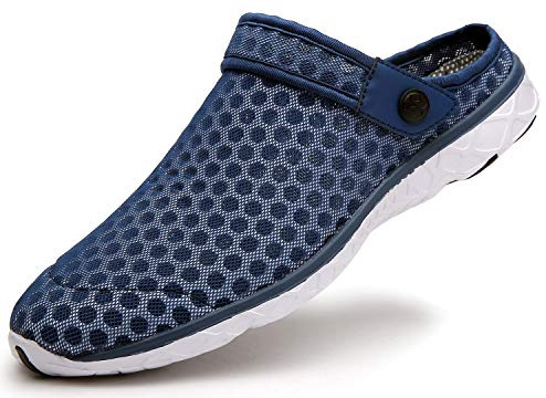 Uomo Donna Zoccoli Spiaggia Giardino Pantofole Scarpe da Mare Estate Sandali Scarpette Unisex Clogs Sabot Ciabatte, E Blu Scuro, 40 EU