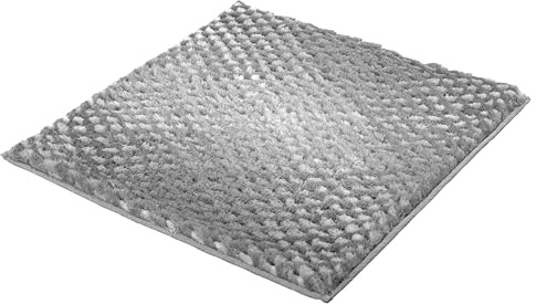 Kleine Wolke Badteppich Cory Anthrazit 60 x 60 cm | OEKO-TEX zertifiziert, rutschhemmende Unterseite, für Fußbodenheizung, maschinenwaschbar, 100% Polyester